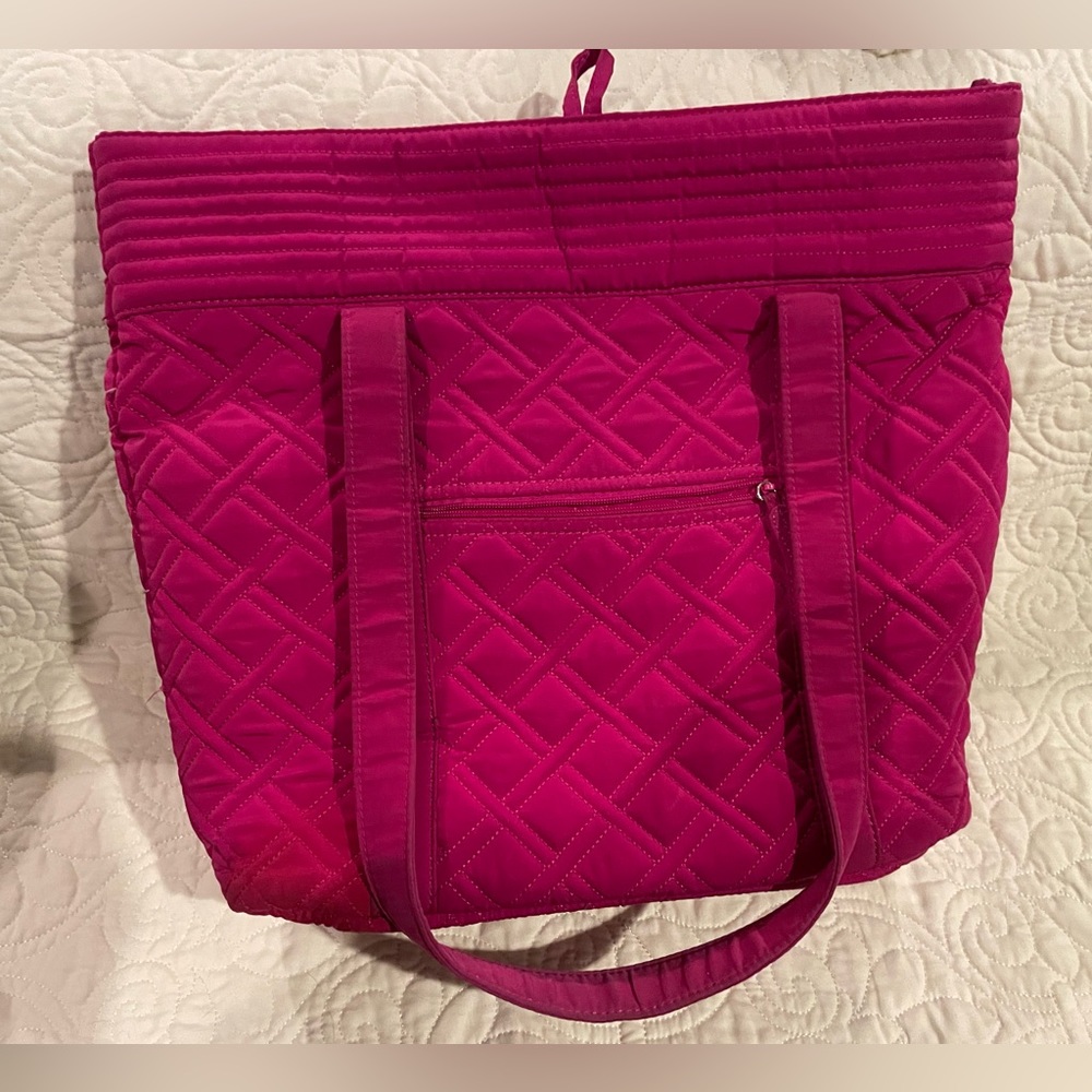 Vera Bradley Microfiber Tote - Mulberry- stain inside on the bottom